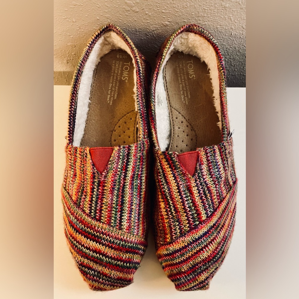 TOMS Multicolor woven slip ons